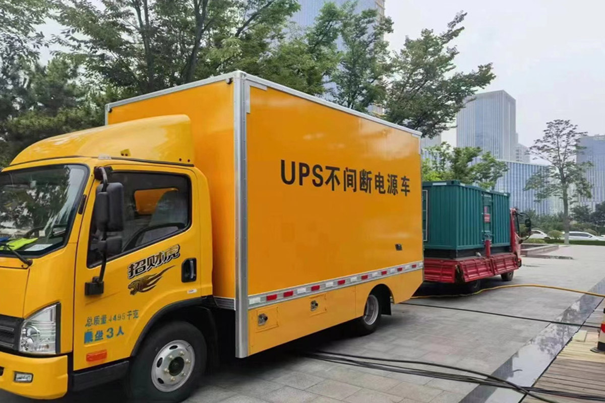 淇滨发电机租赁施工现场