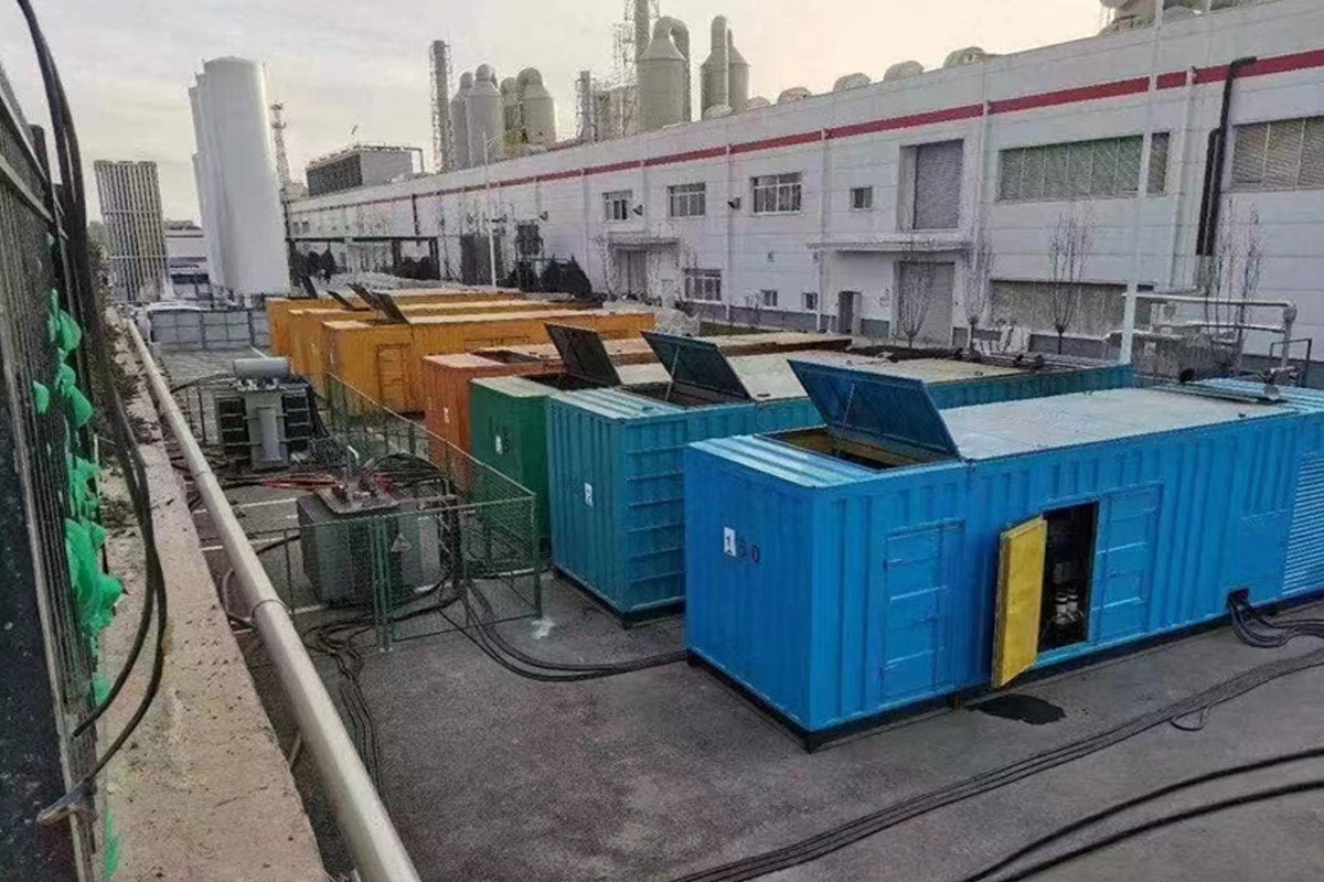 淇滨发电机租赁施工现场